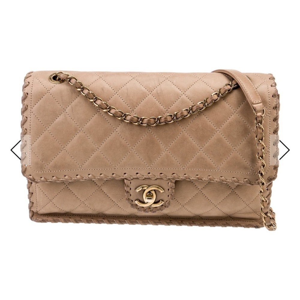 Chanel Happy Stitch Flap Bag Beige